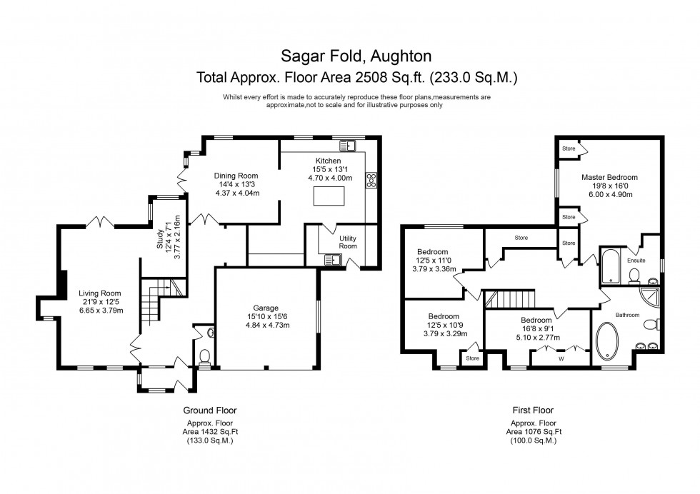 Floorplan for Sagar Fold, Aughton