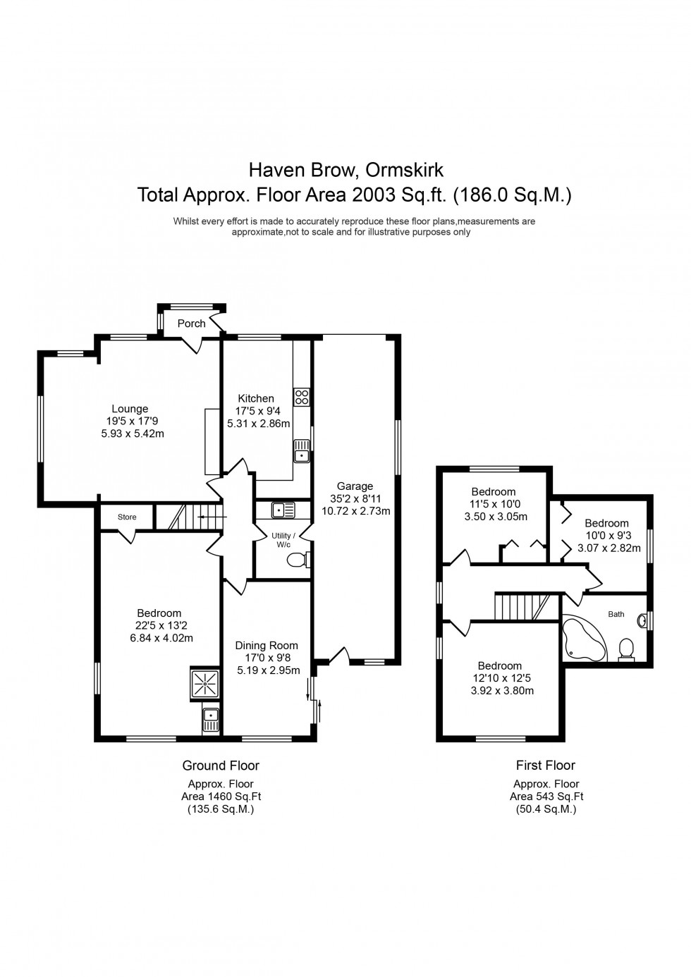 Floorplan for Haven Brow, Aughton