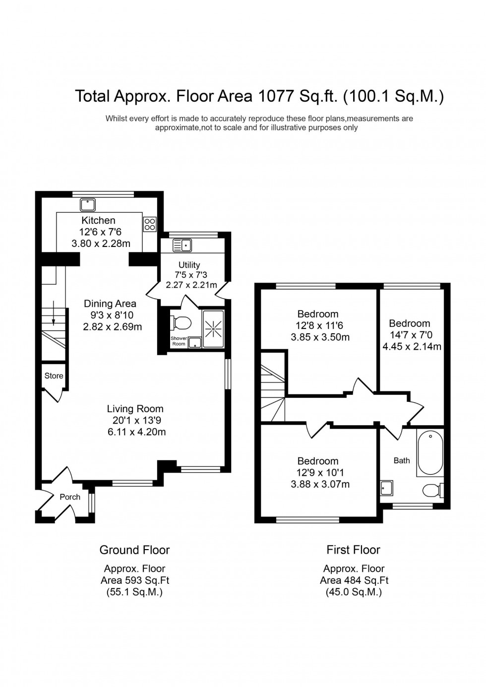 Floorplan for Middlebrook Drive, Bolton