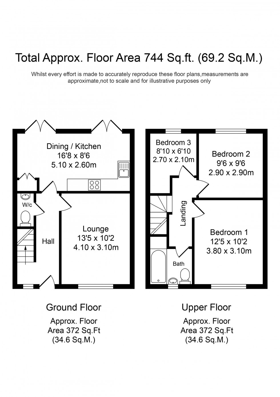 Floorplan for Meadow Bank, Ormskirk