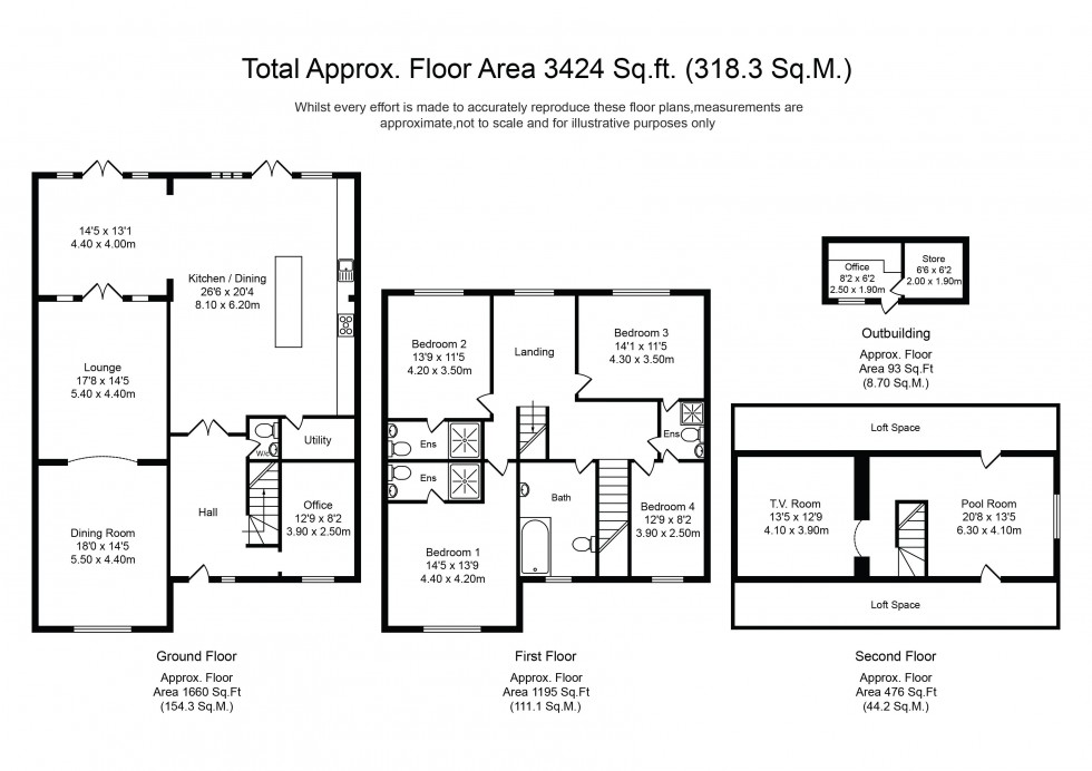 Floorplan for Sandy Lane, Adlington