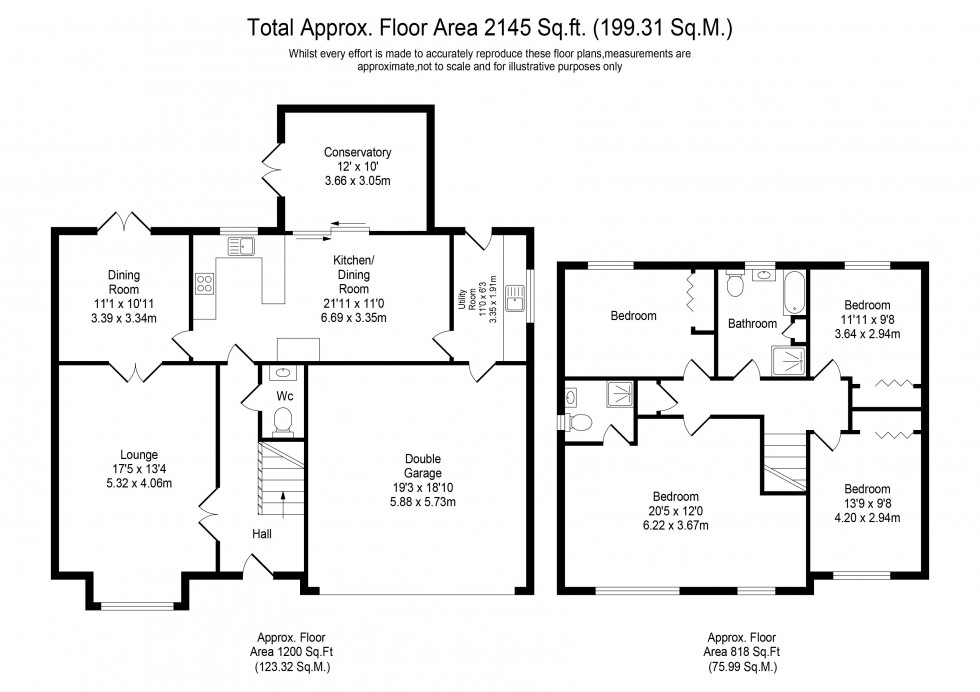 Floorplan for The Poplars, Burscough