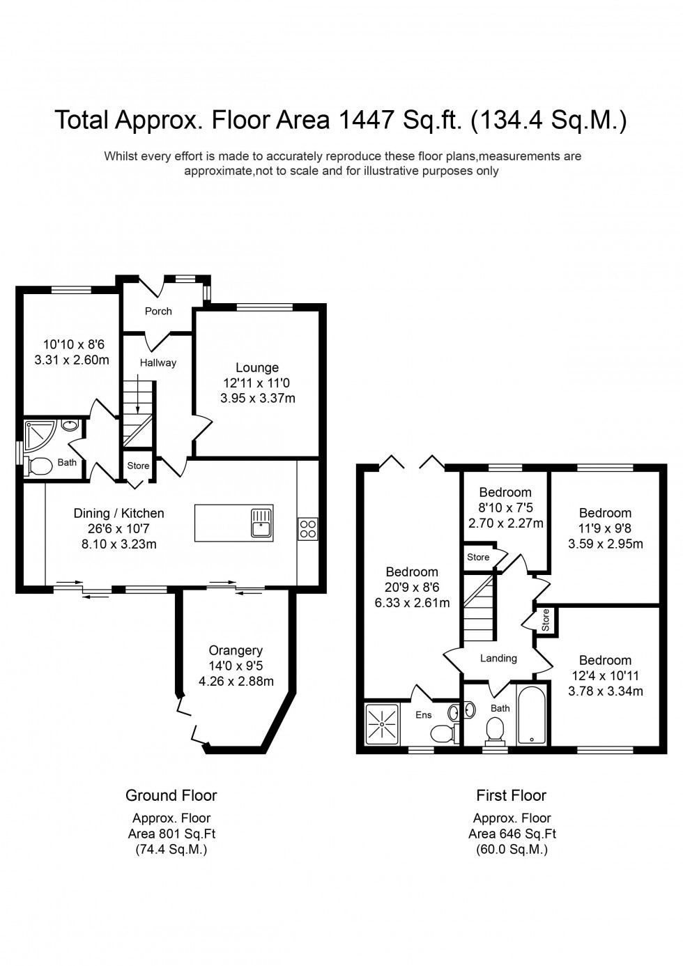 Floorplan for Kestrel Mews, Skelmersdale