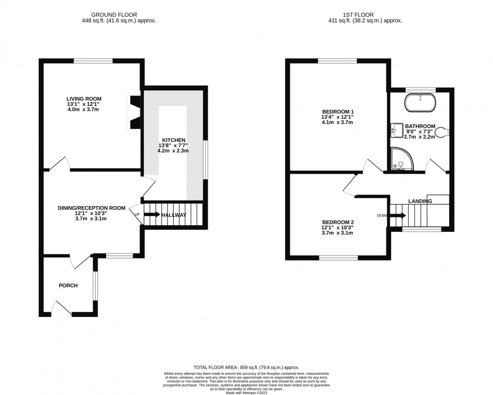 Floorplan for Ben Lane, Bickerstaffe