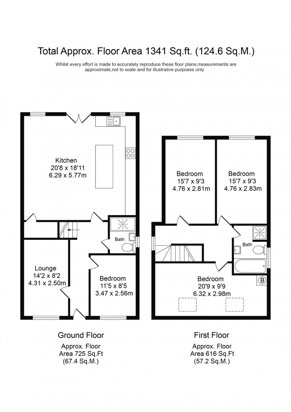 Floorplan for Ash Close, Ormskirk