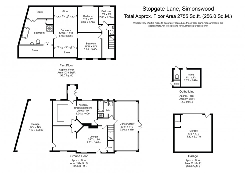 Floorplan for Stopgate Lane, Simonswood