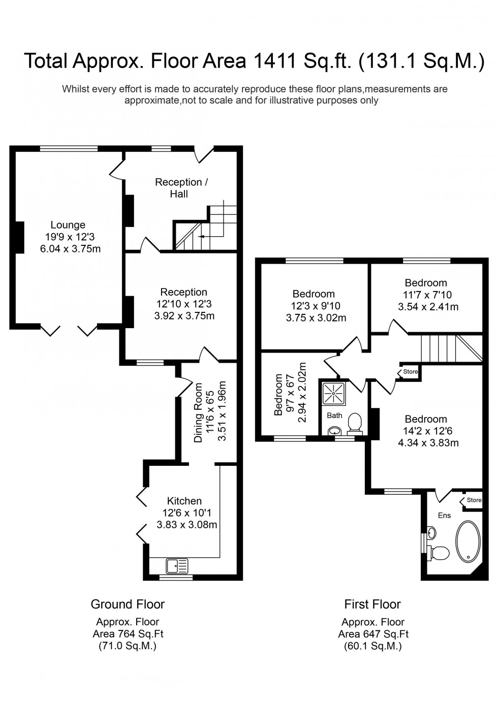 Floorplan for Liverpool Road, Bickerstaffe