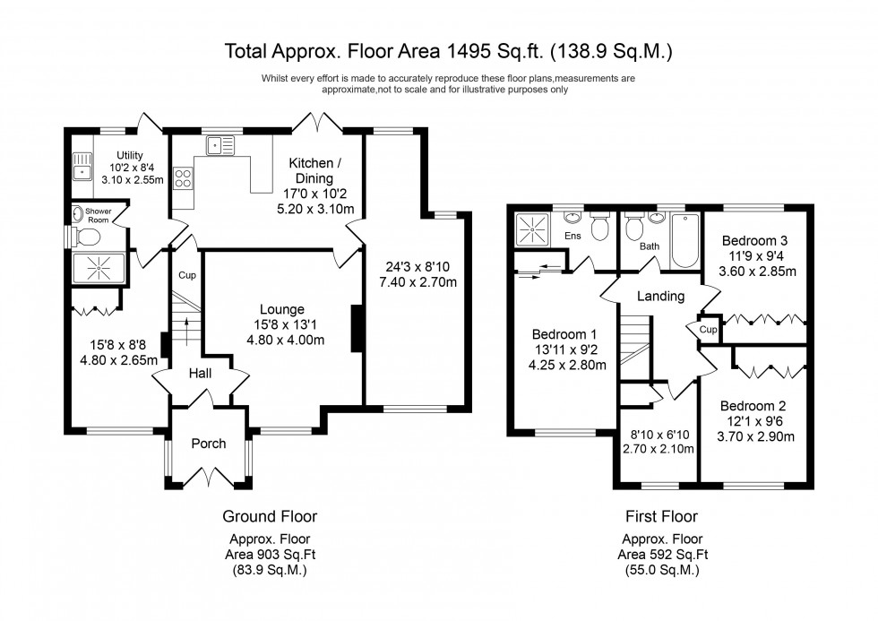 Floorplan for Harding Road, Burscough