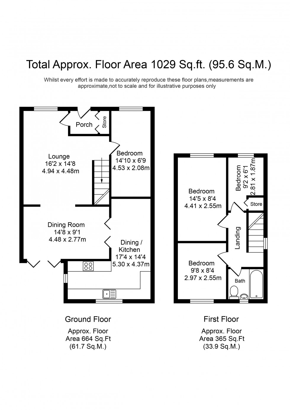 Floorplan for Manor Avenue, Burscough