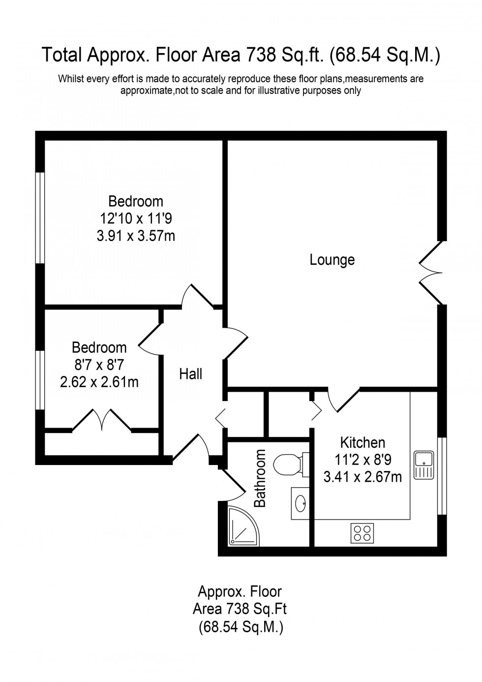 Floorplan for Mill Leat Close, Parbold