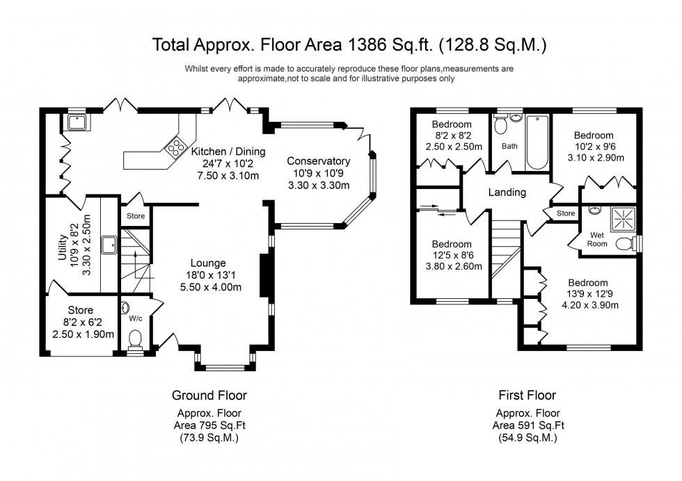 Floorplan for Hall Brow Close, Ormskirk