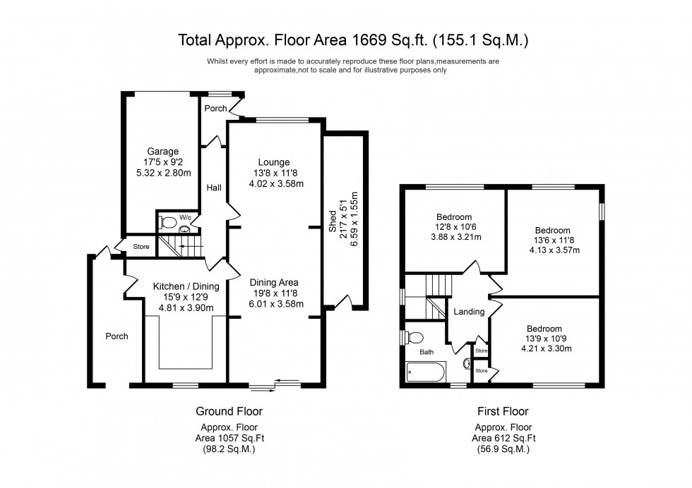 Floorplan for Cornwall Way, Southport