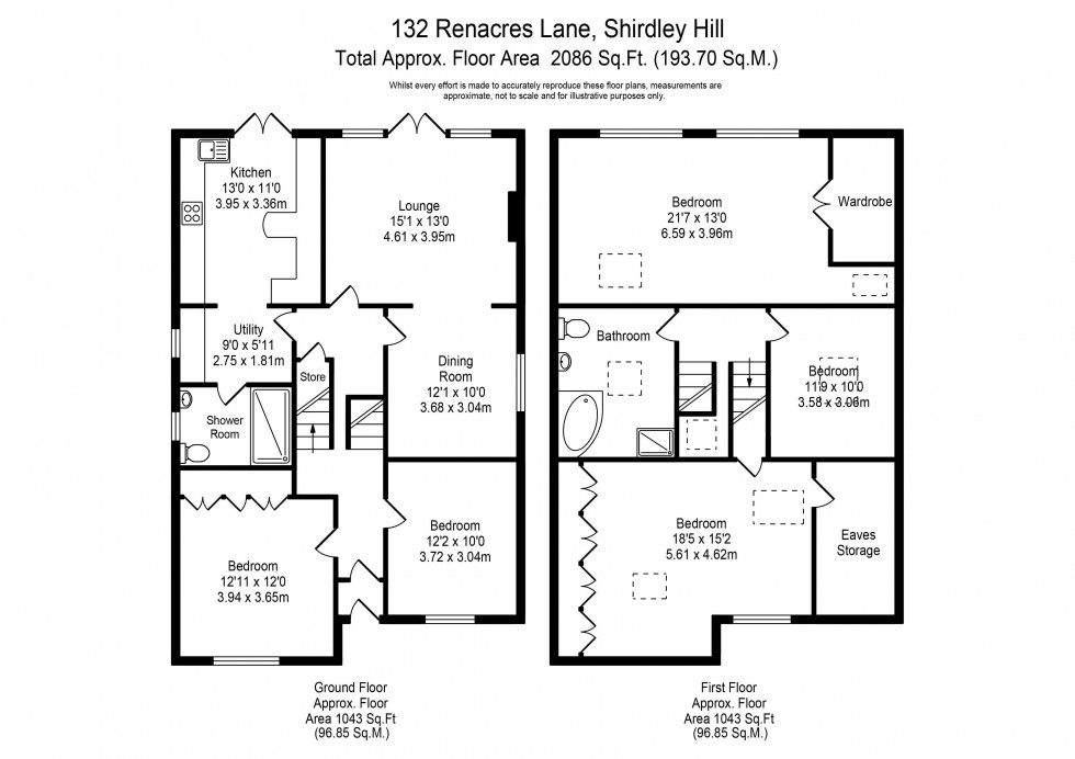 Floorplan for Renacres Lane, Halsall