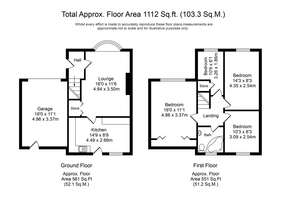 Floorplan for Nursery Avenue, Ormskirk