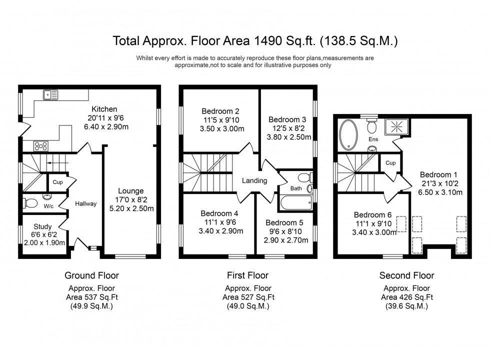 Floorplan for Dunham Drive, Whittle le Woods