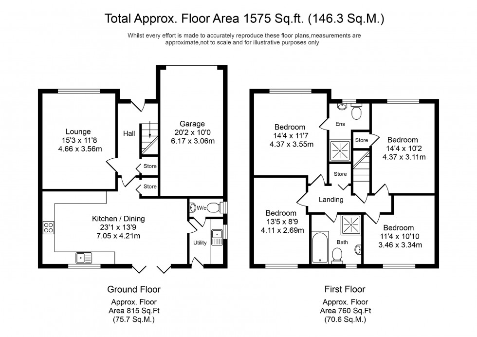 Floorplan for Oakhill Drive, Skelmersdale