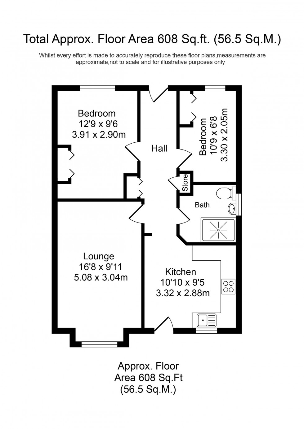 Floorplan for Lady Anne Close, Ormskirk