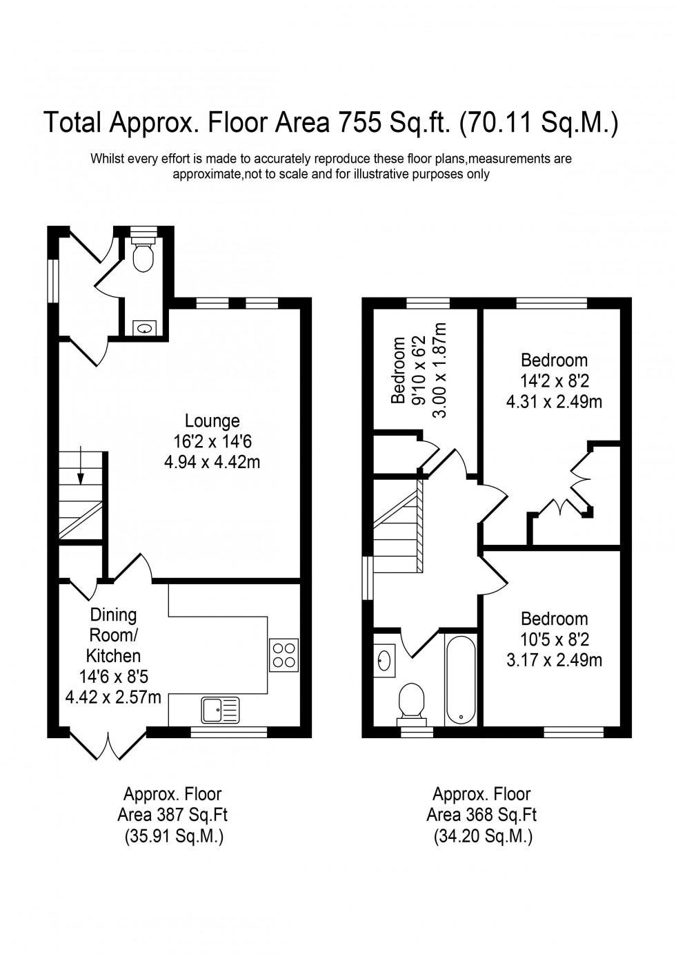 Floorplan for Chestnut Court, Ormskirk