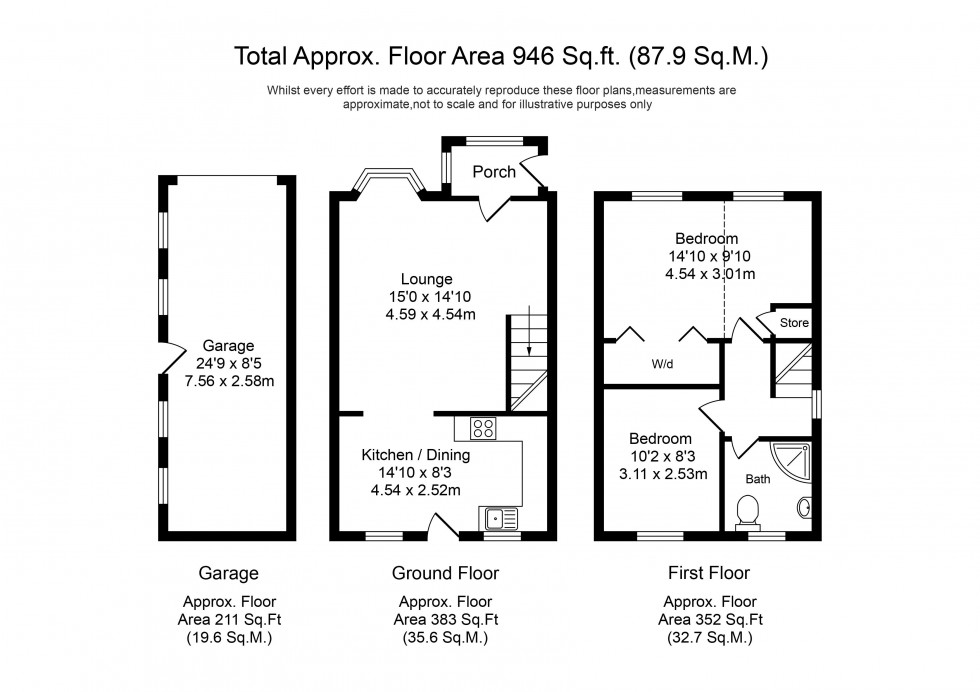 Floorplan for Yarrow Avenue, Maghull