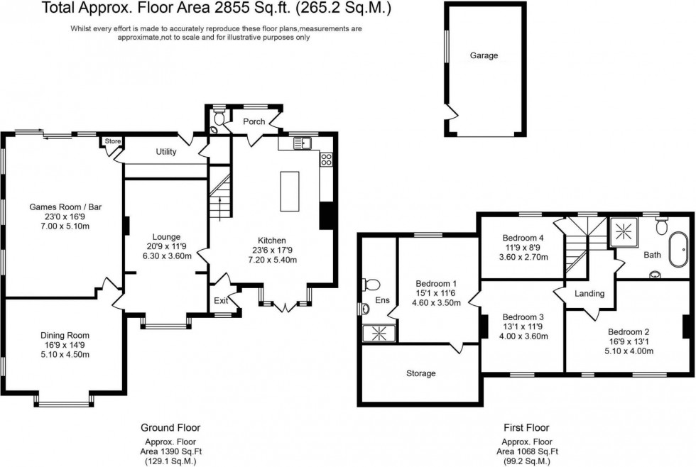 Floorplan for Eaves Lane, Woodplumpton, Preston