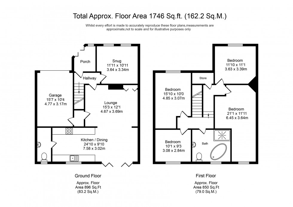 Floorplan for Booths Lane, Aughton