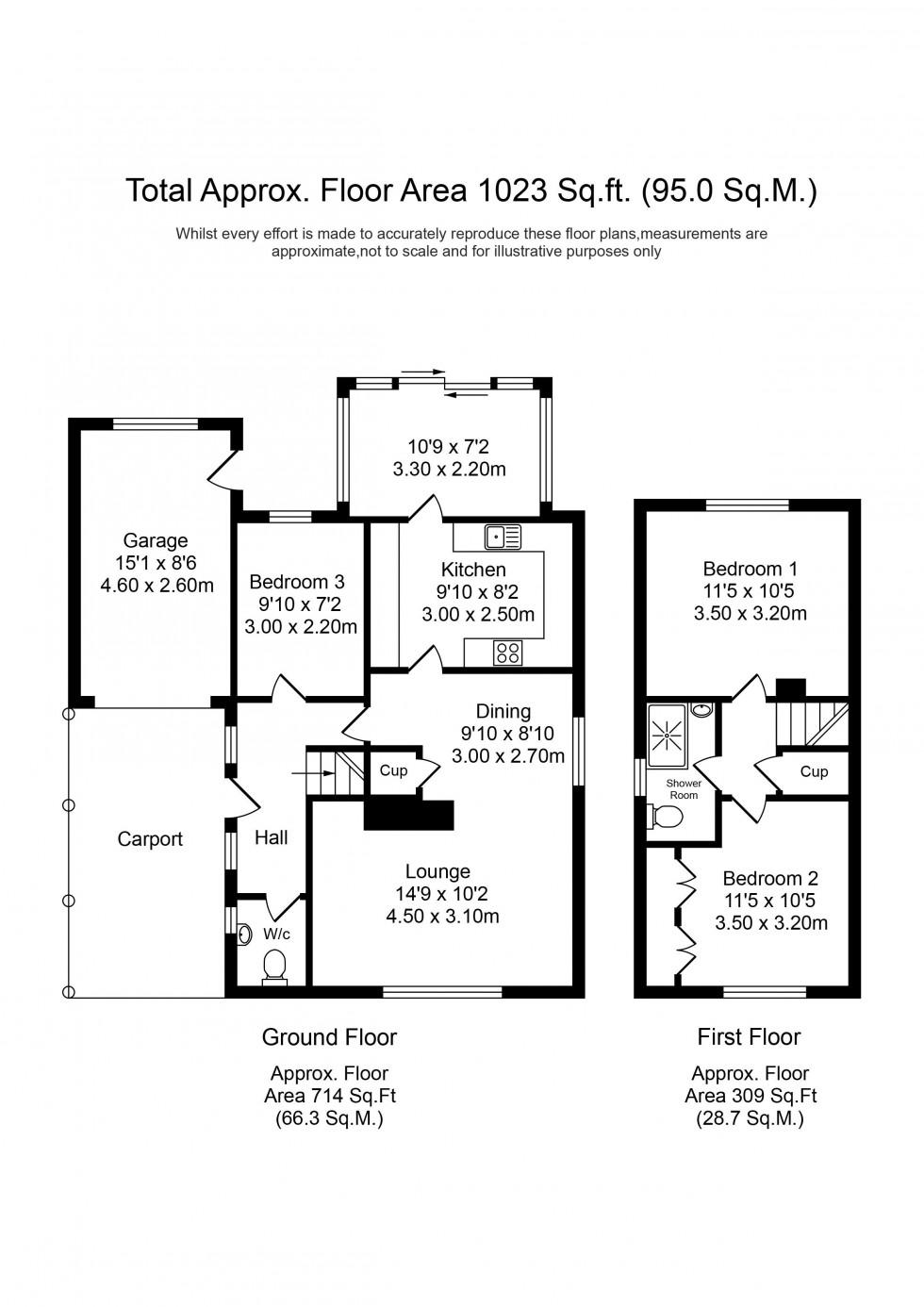 Floorplan for Cotswold Avenue, Chorley