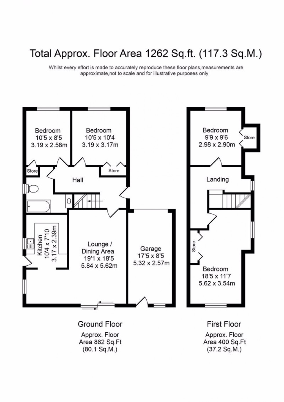 Floorplan for Claremont Drive, Ormskirk