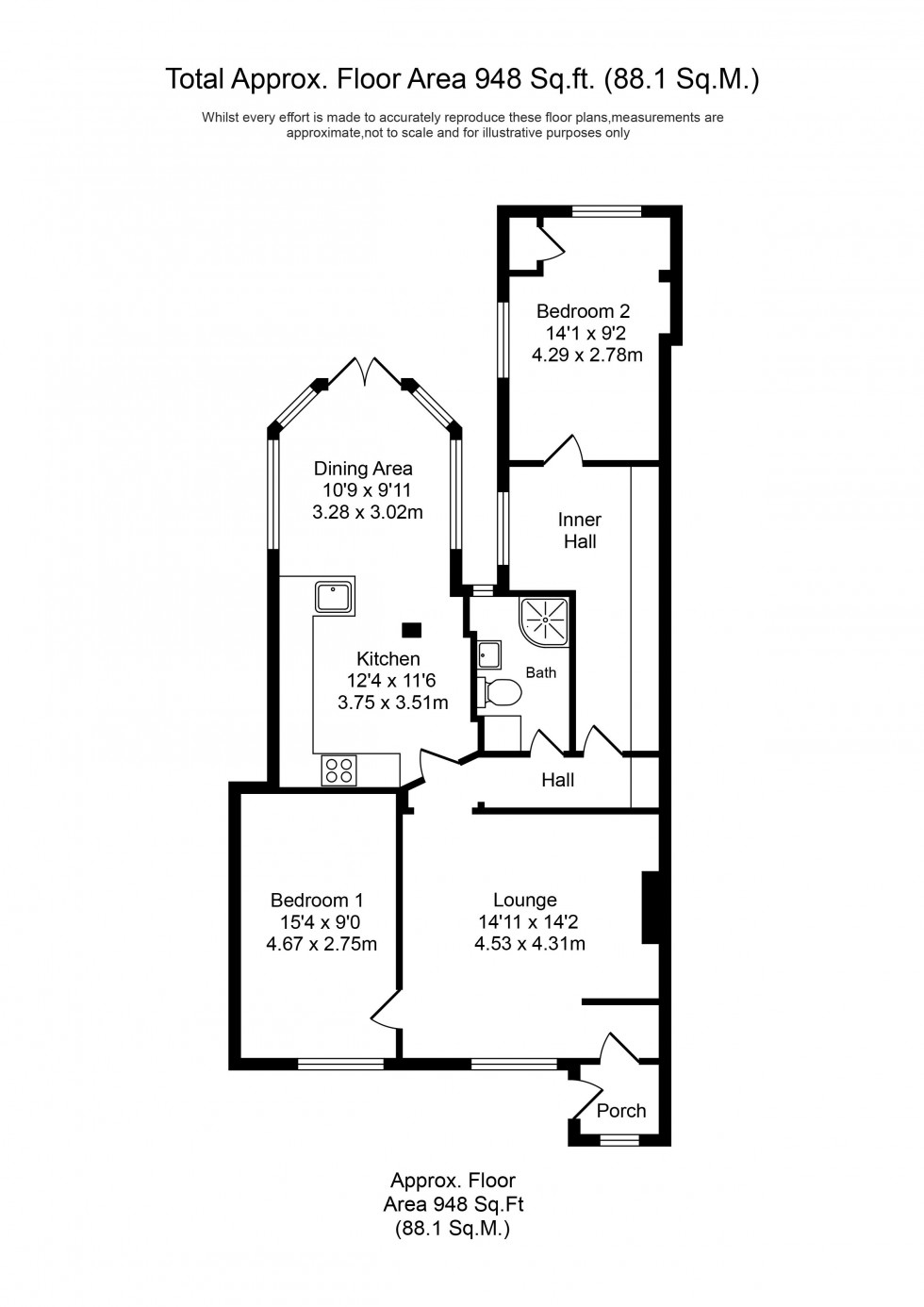 Floorplan for Knob Hall Lane, Southport