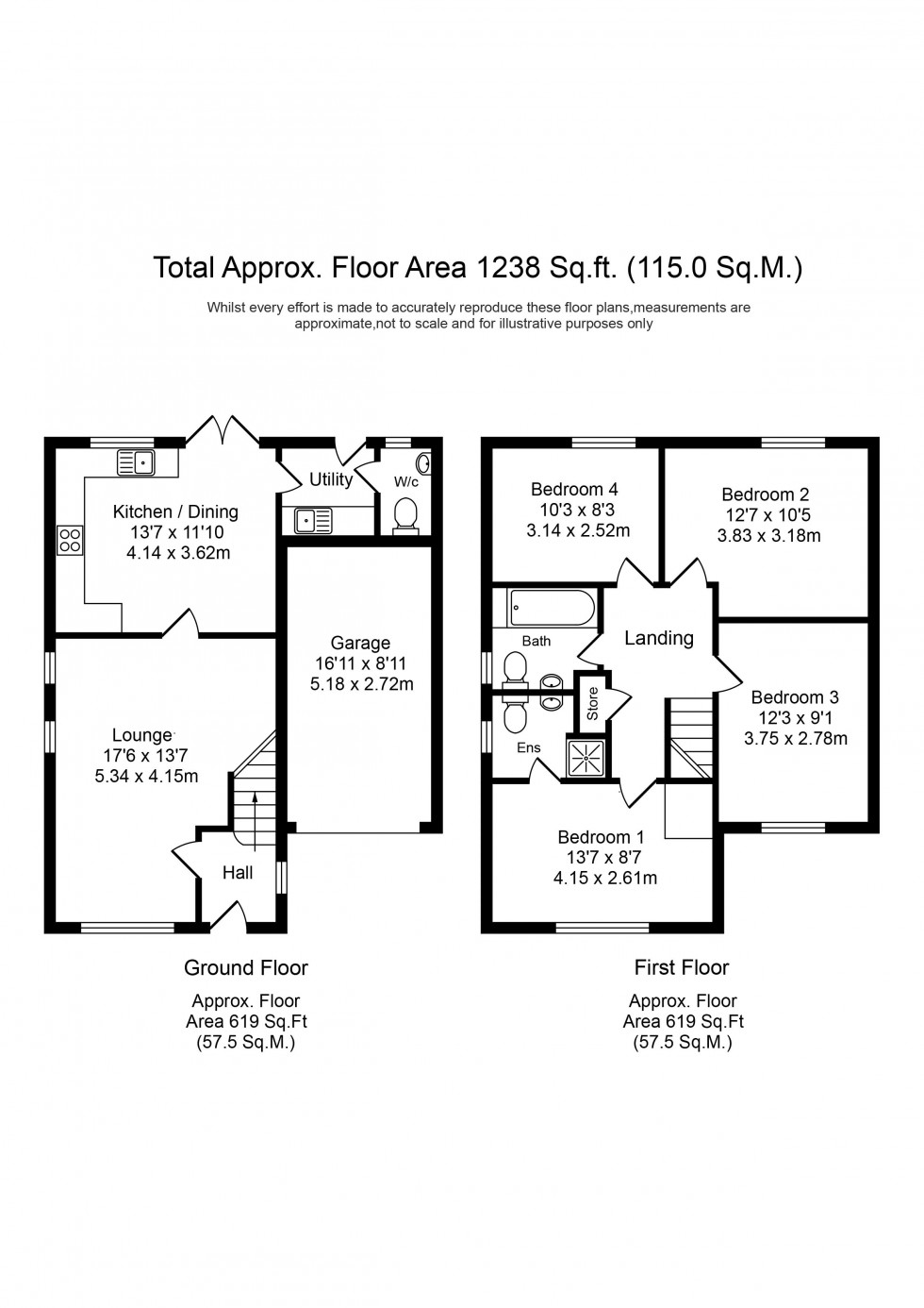 Floorplan for St. Joans Close, Bootle