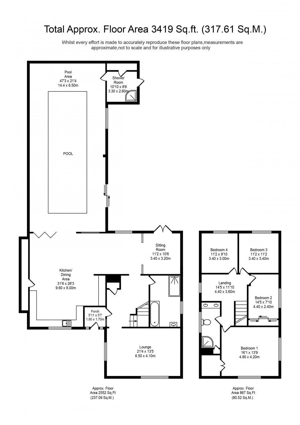 Floorplan for Bank Lane, Melling