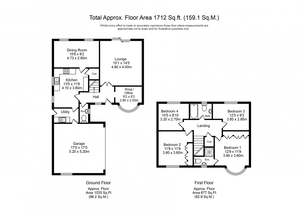 Floorplan for Dunham Drive, Chorley