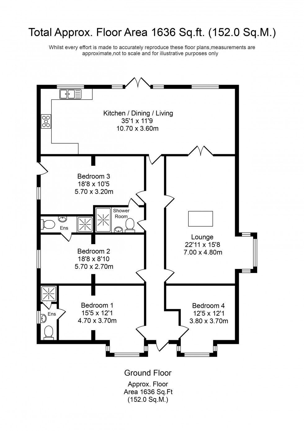 Floorplan for Preston Road, Charnock Richard