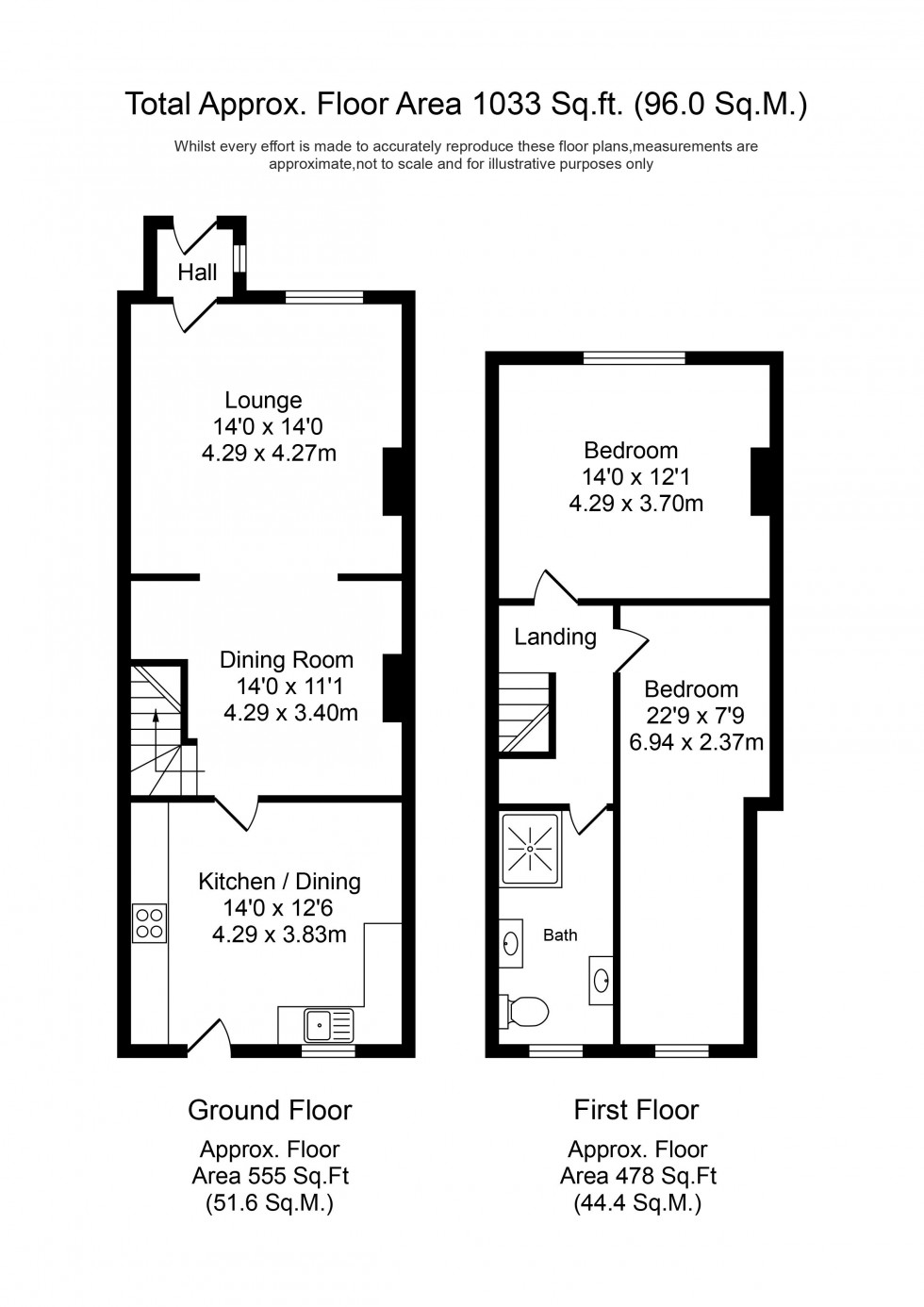 Floorplan for Lord Street, Burscough