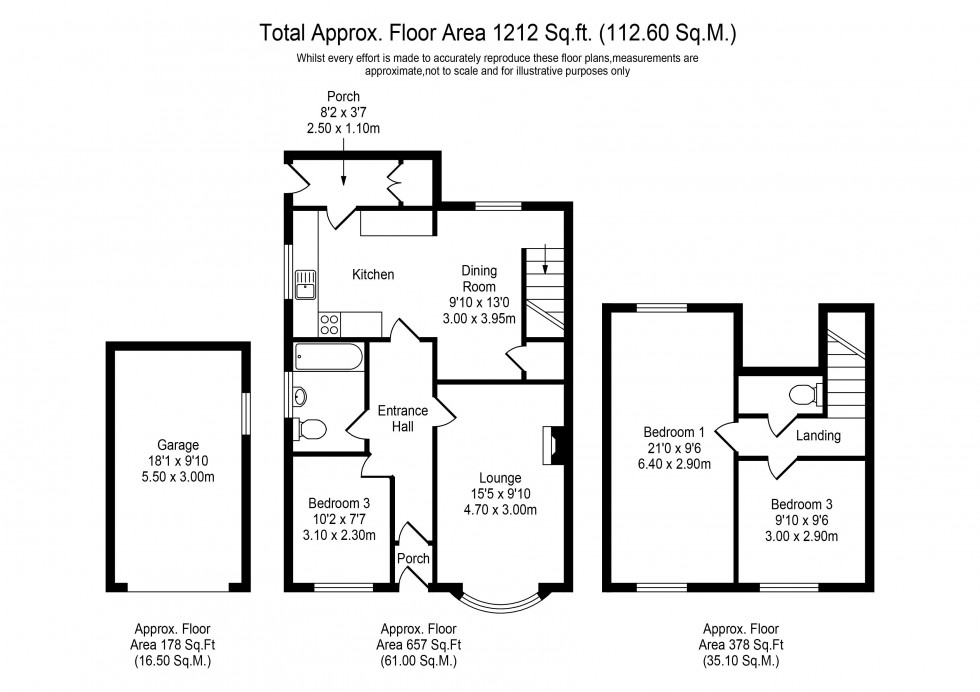 Floorplan for Talbot Drive, Euxton