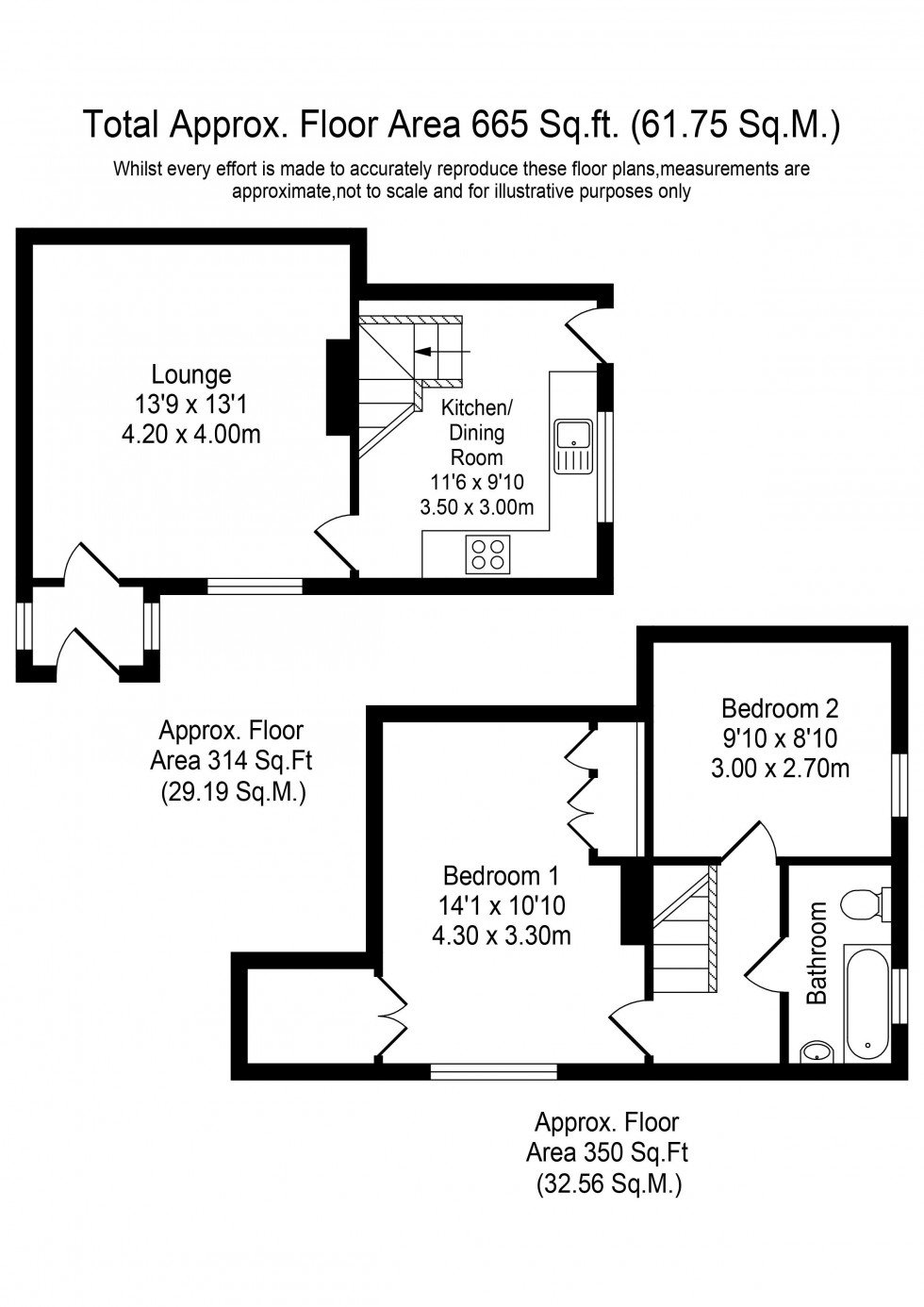 Floorplan for Brinscall Terrace, Brinscall