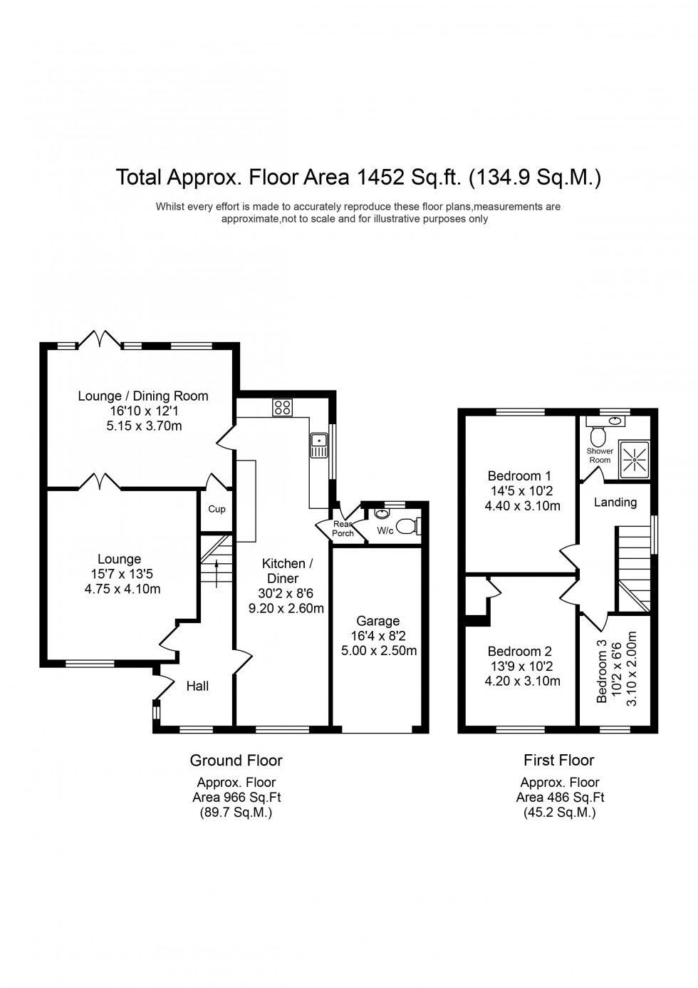 Floorplan for Greenwood Close, Aughton