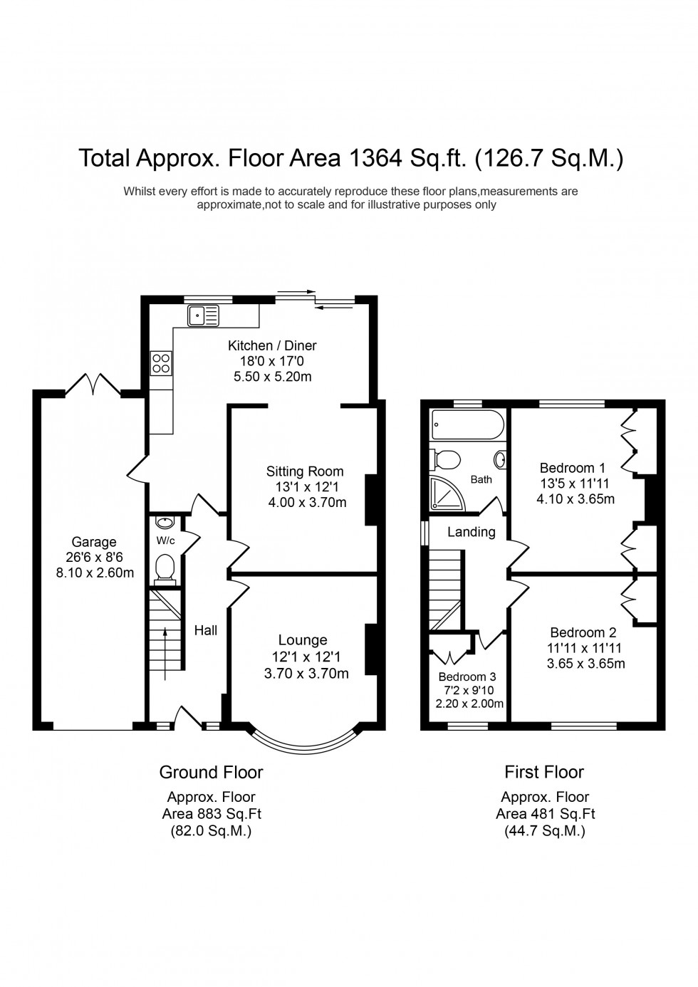 Floorplan for Millfield Road, Chorley