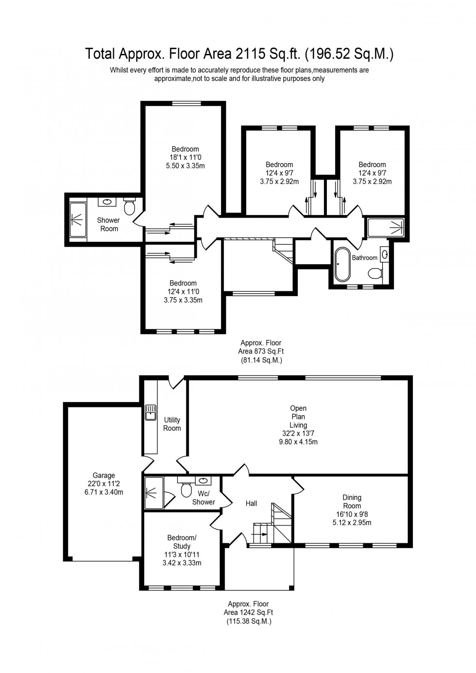 Floorplan for The Stables, Whittingham