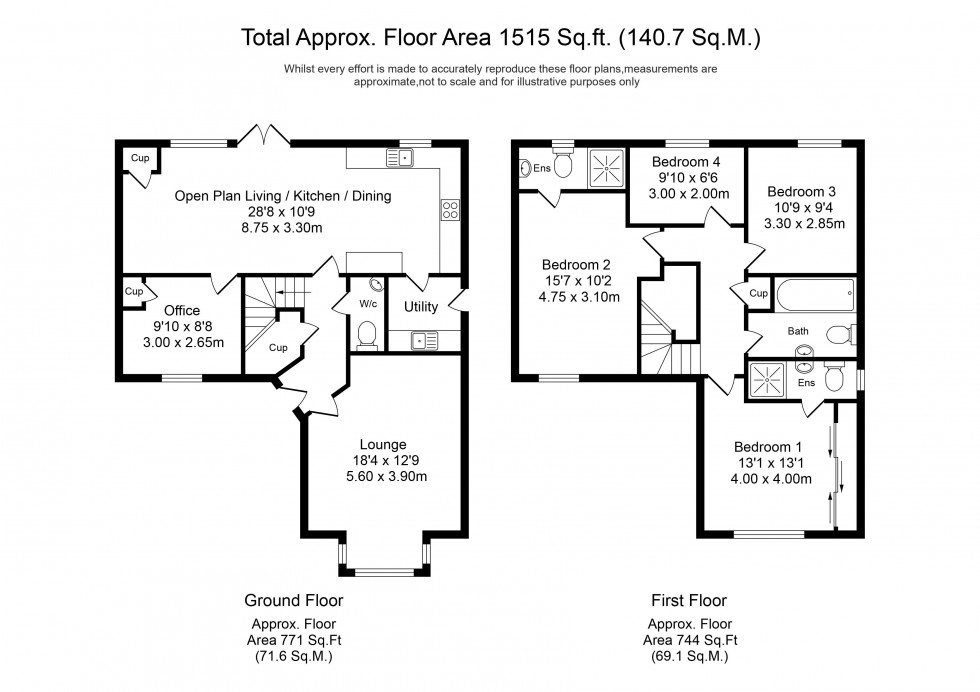 Floorplan for Ackhurst Lodge Drive, Chorley