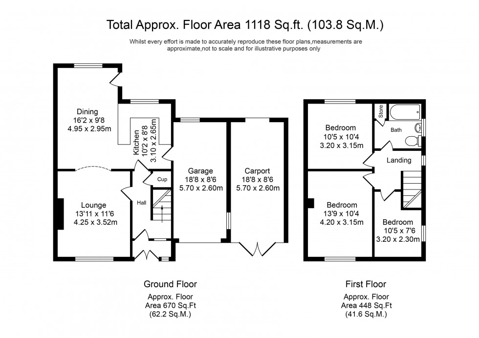 Floorplan for St Hildas Close, Chorley