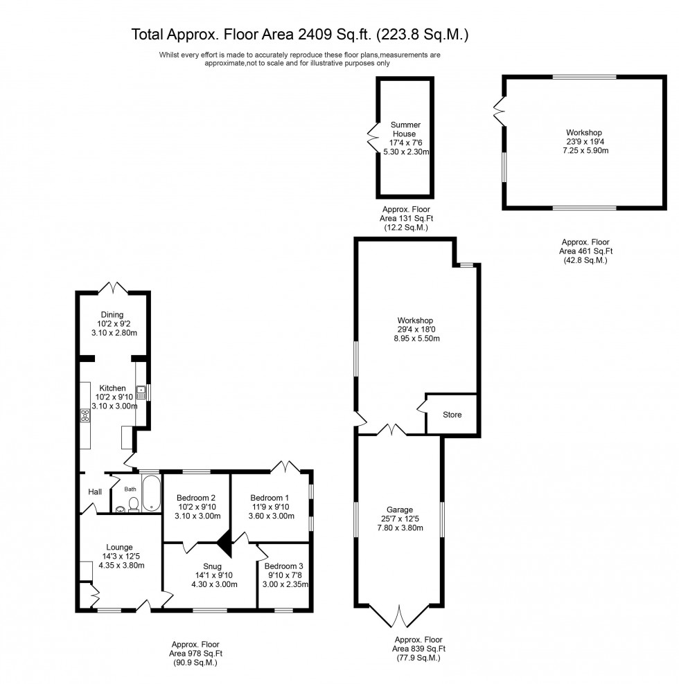 Floorplan for Martin Lane, Burscough