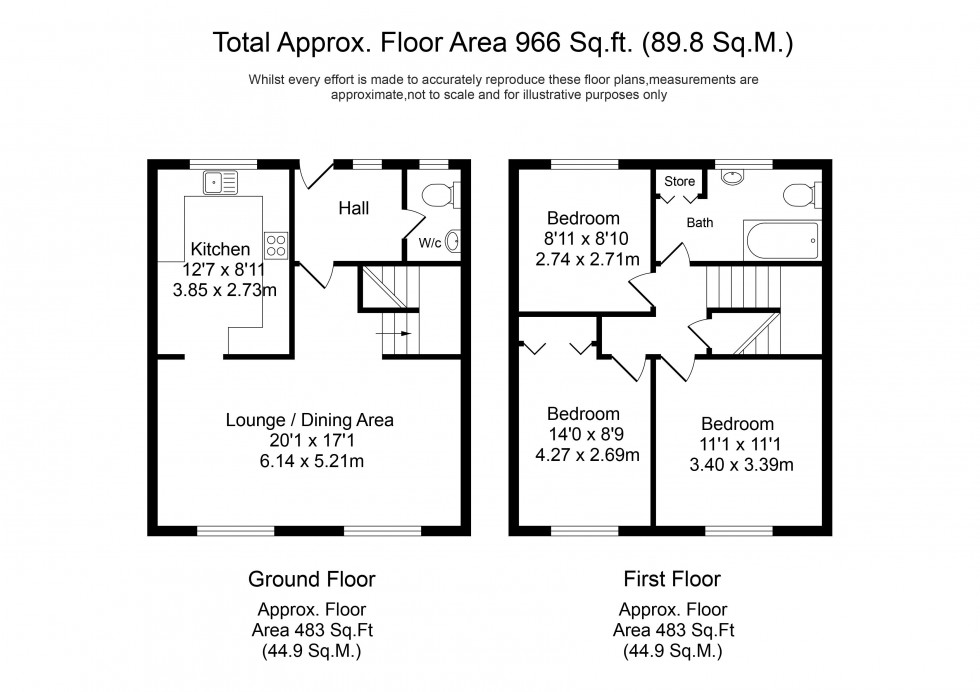 Floorplan for Brookhouse Road, Ormskirk