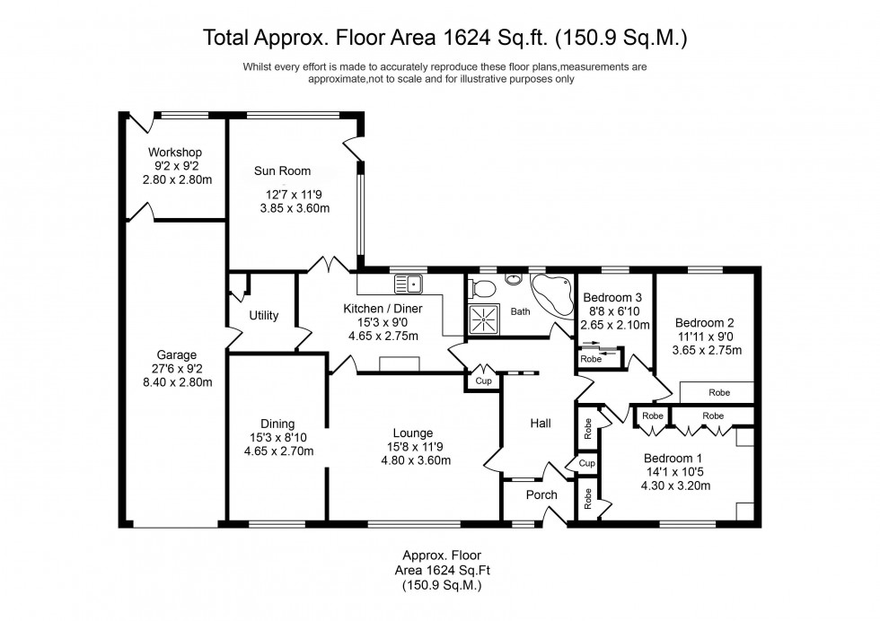 Floorplan for Westhaven Crescent, Aughton