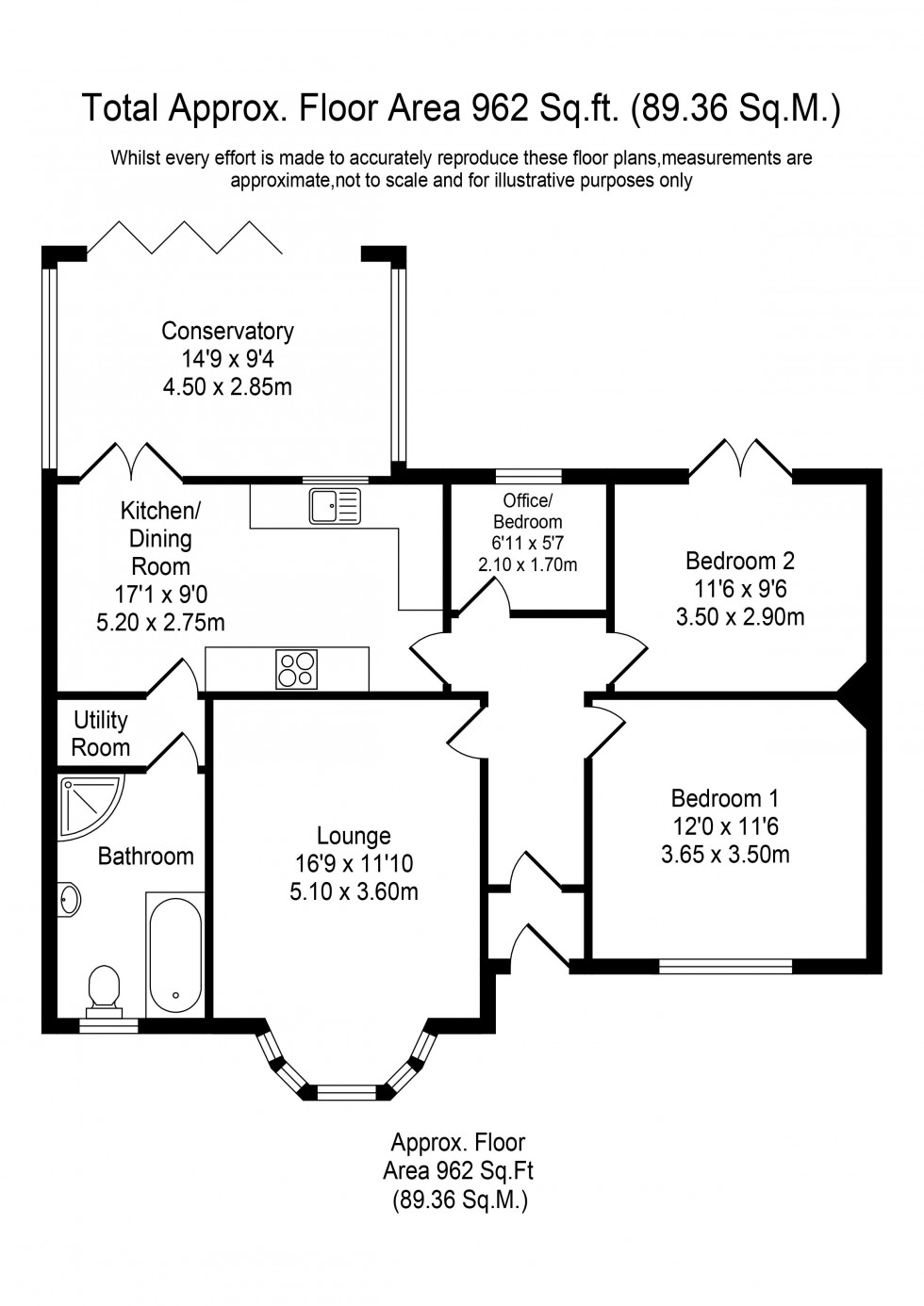 Floorplan for Harpers Lane, Chorley