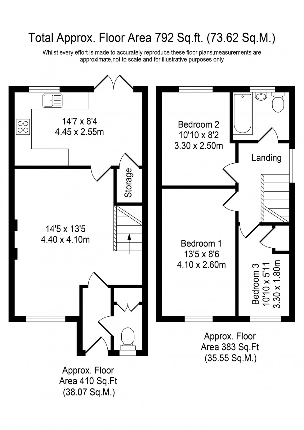 Floorplan for Rosewood Close, Chorley