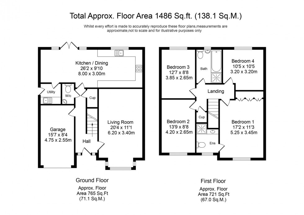 Floorplan for Napier Drive, Horwich