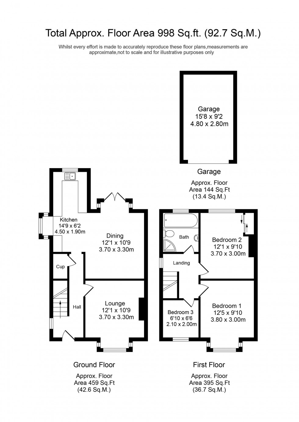 Floorplan for Rookwood Avenue, Chorley