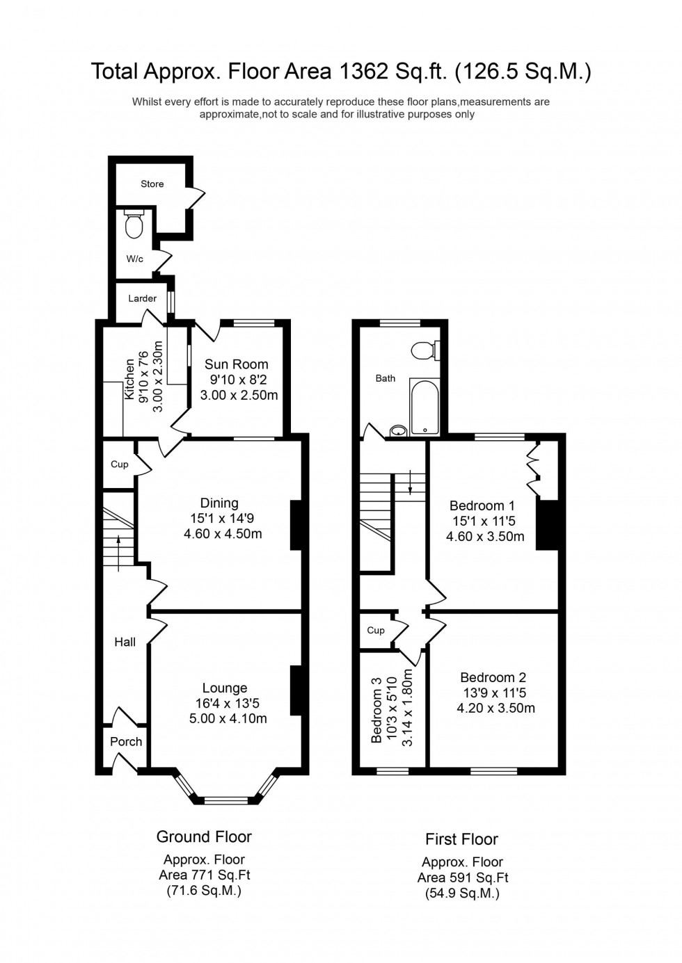 Floorplan for Clitheroe Road, Whalley