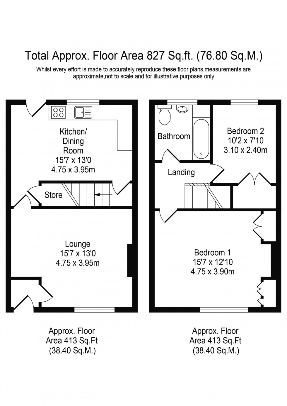 Floorplan for 1 Bogburn Lane Coppull PR7 5JF