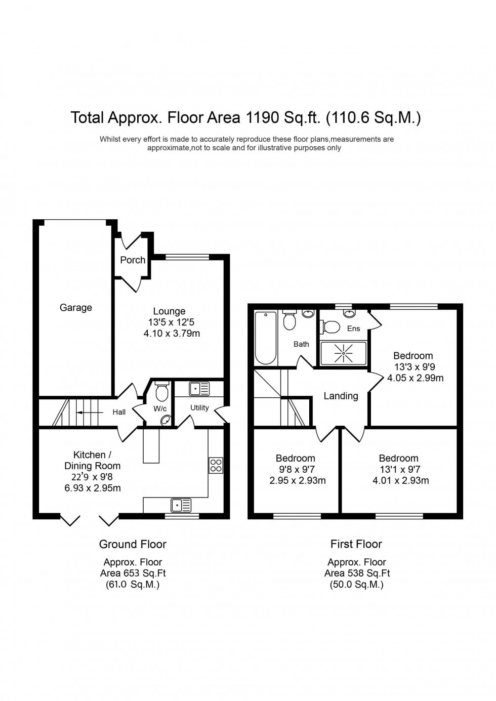 Floorplan for Hollin Hey Close, Lathom